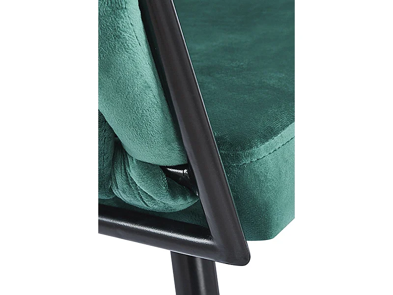 Sillas Comedor - Silla Widny Black Terciopelo - Verde