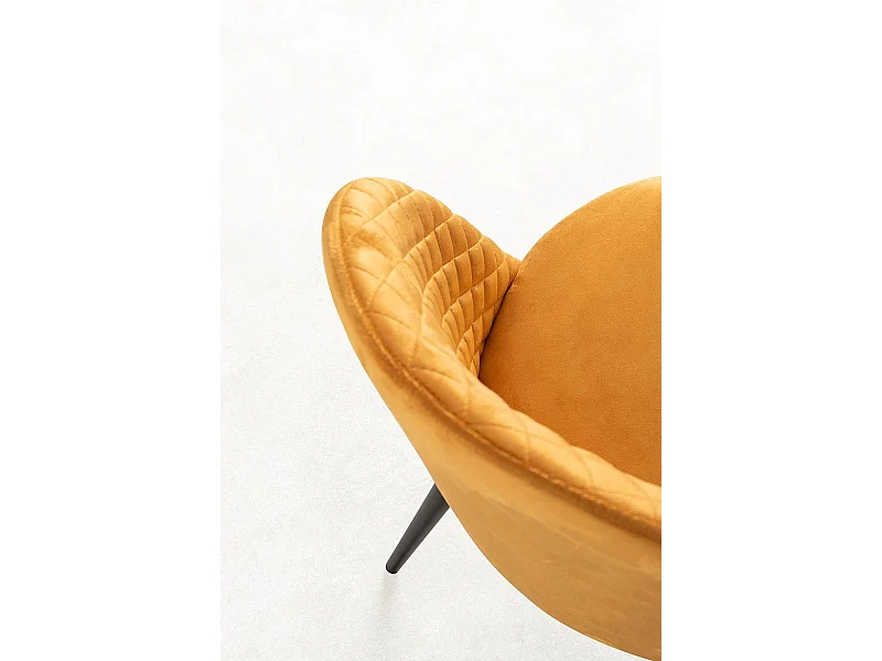 Sillas Comedor - Silla Posa Terciopelo - Mostaza