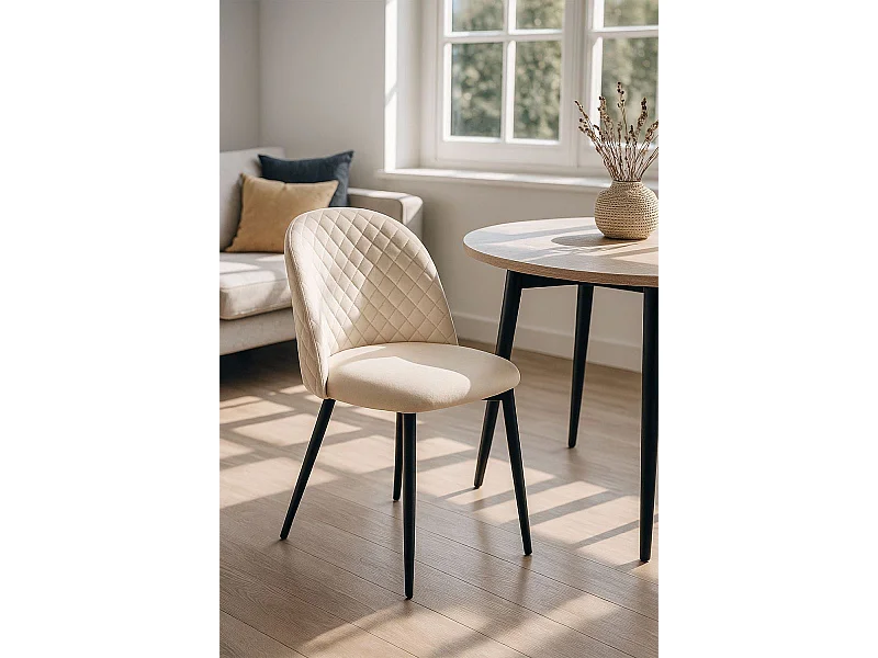 Sillas Comedor - Silla Posa Terciopelo - Beige