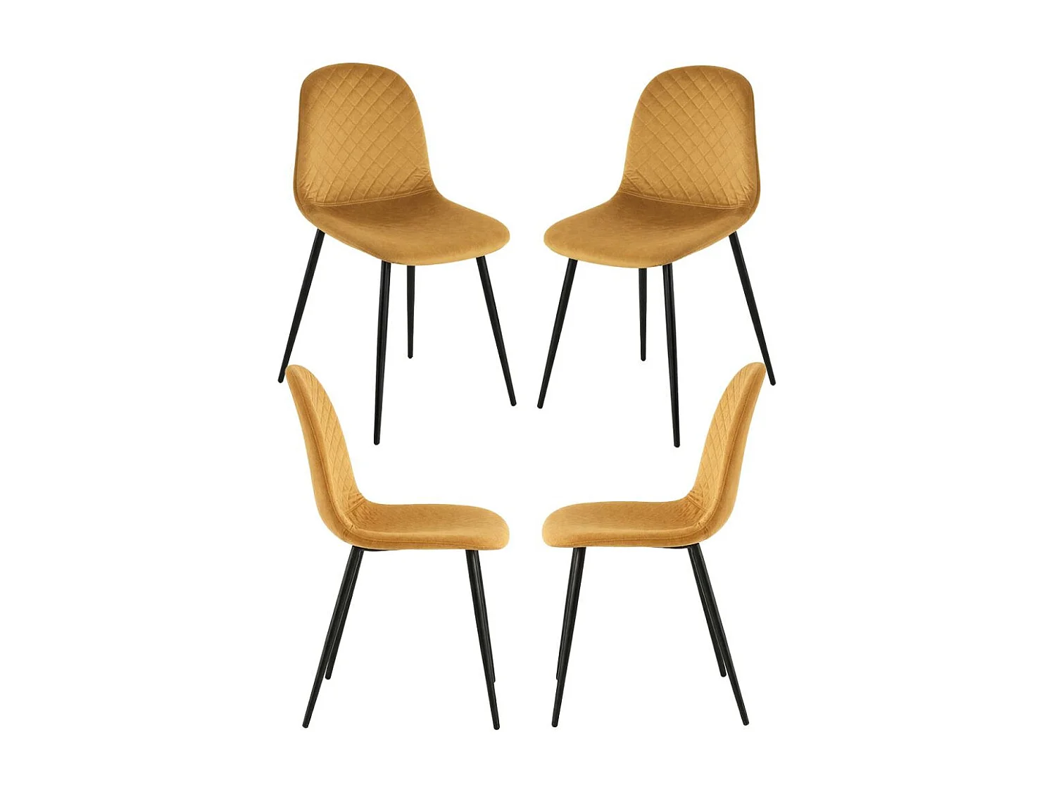 Packs Sillas Comedor - Pack 4 Sillas Boide - Mostaza