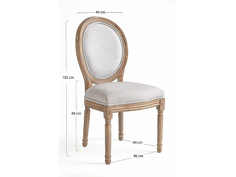 Sillas Comedor - Silla Palace - Gris claro