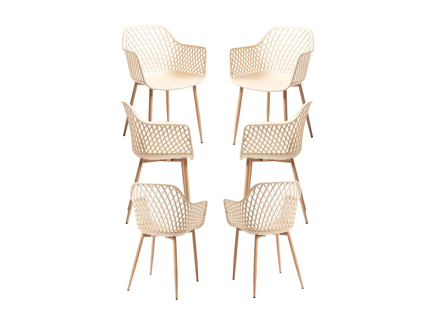 Packs Sillas Comedor - Pack 6 Sillas Tyva - Beige