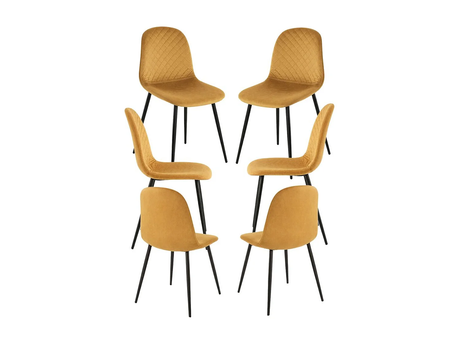 Packs Sillas Comedor - Pack 6 Sillas Boide - Mostaza