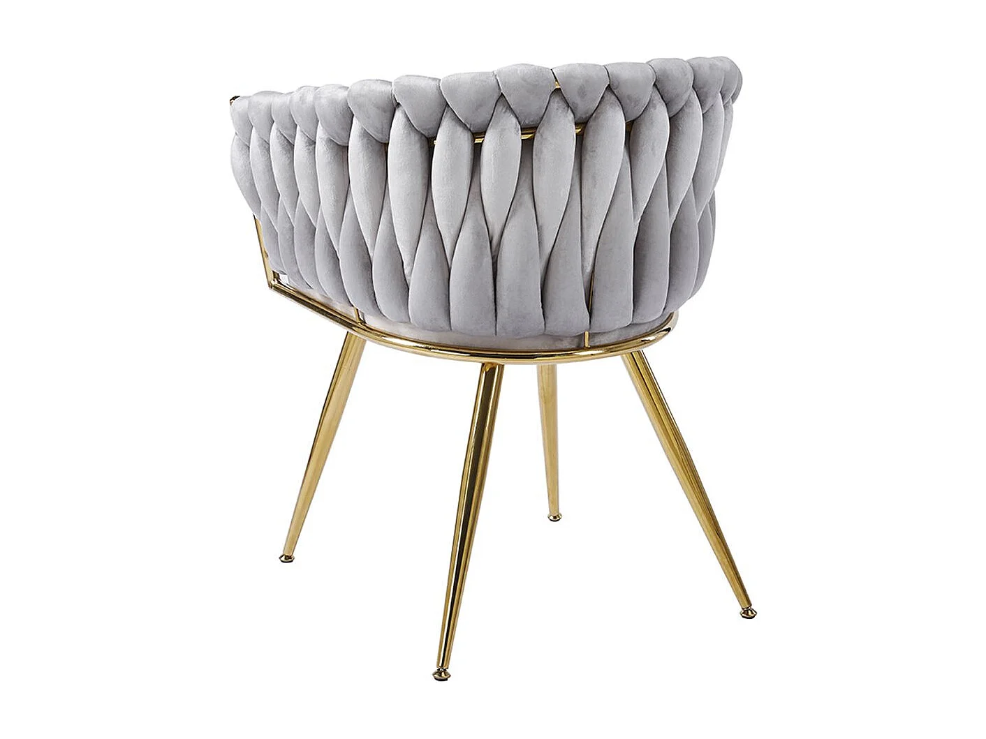 Sillas Comedor - Silla Widny Golden Terciopelo - Gris claro