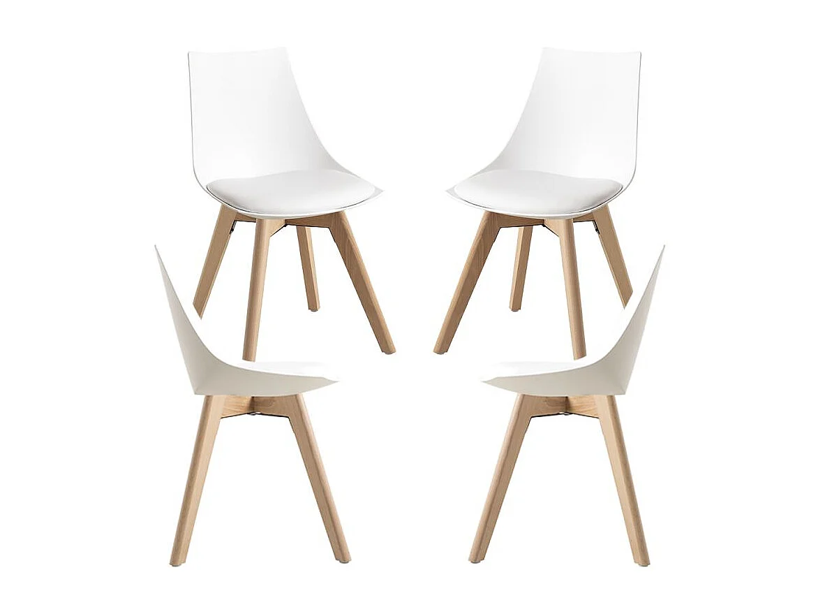 Packs Sillas Comedor - Pack 4 Sillas Blok - Blanco