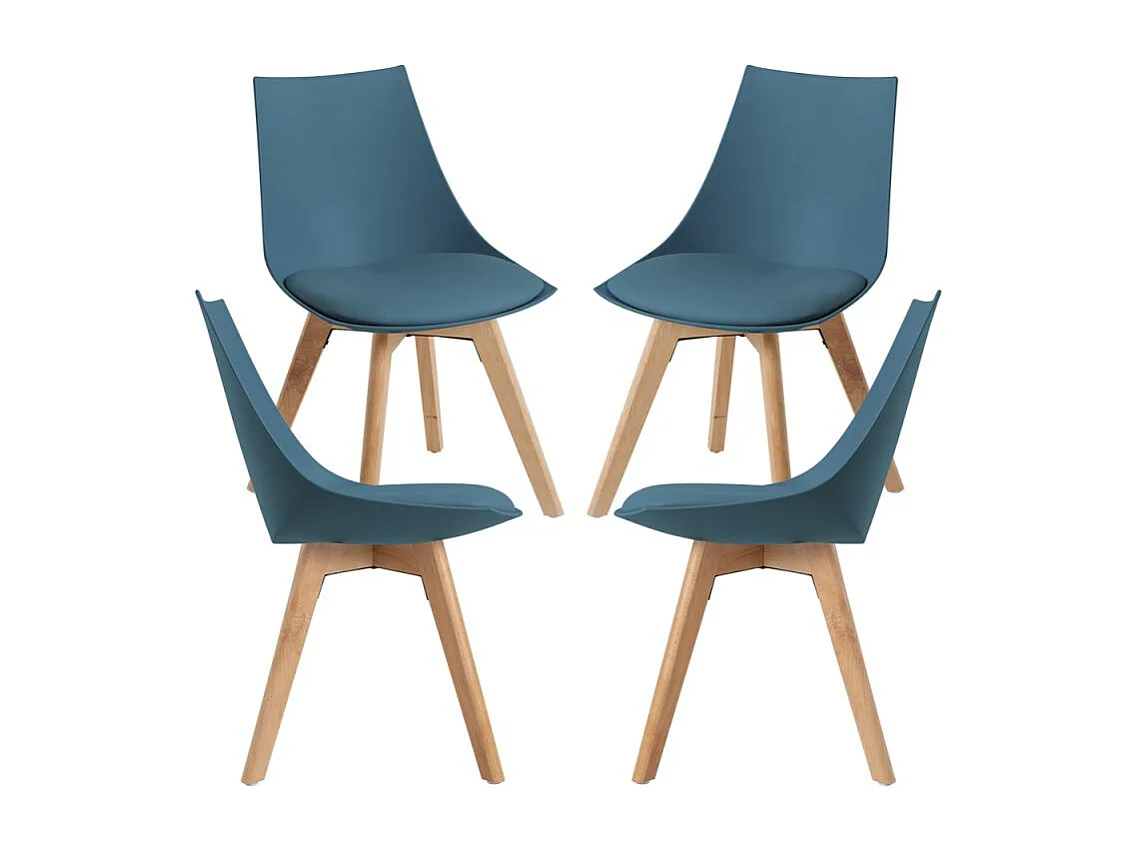 Packs Sillas Comedor - Pack 4 Sillas Blok - Verde azulado