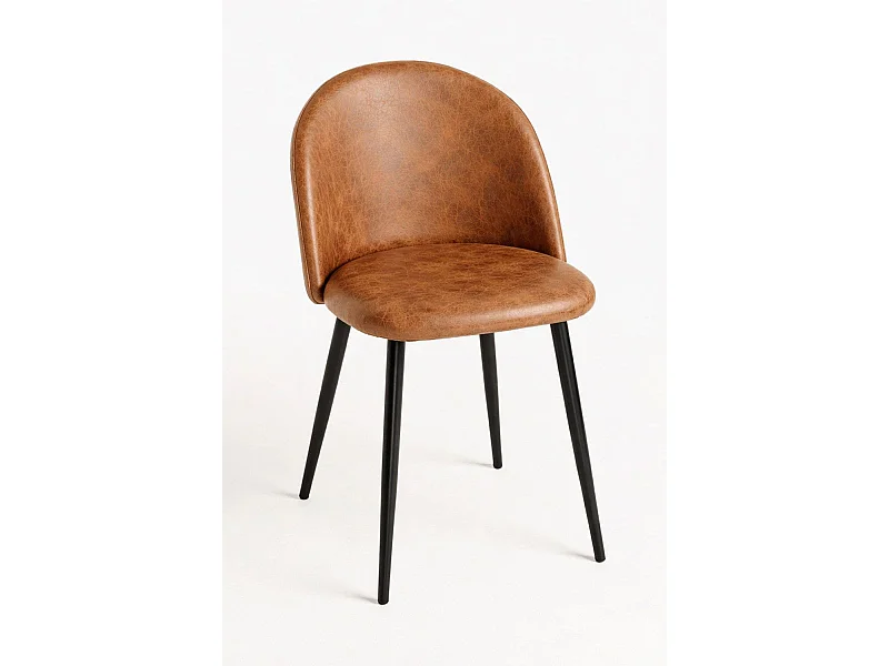 Sillas Comedor - Silla Black Vint Polipiel Vintage - Camel Vintage