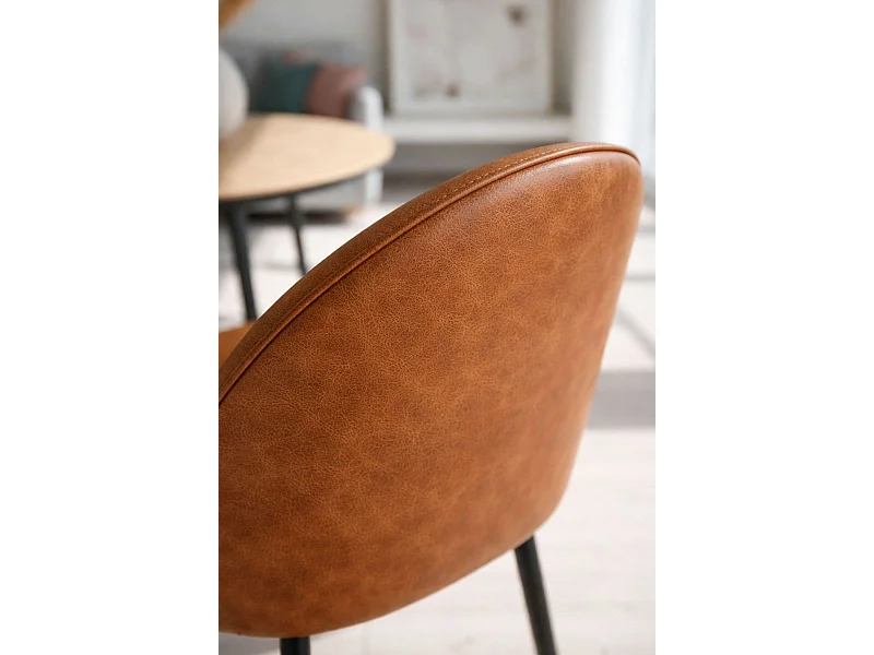 Sillas Comedor - Silla Black Vint Polipiel Vintage - Camel Vintage