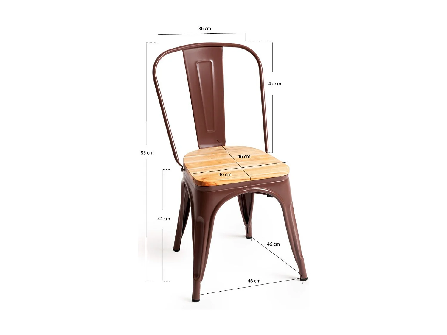 Packs Sillas Comedor - Pack 4 Sillas Torix Madera Natural - Marrón