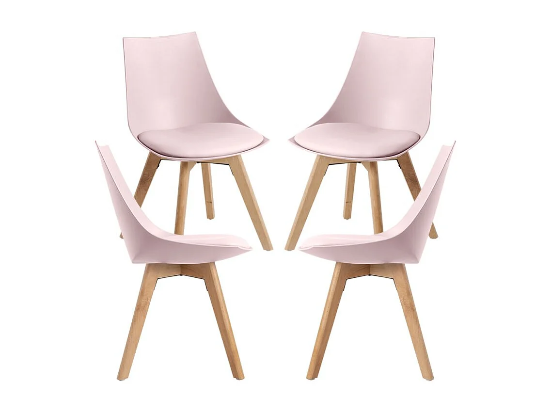 Packs Sillas Comedor - Pack 4 Sillas Blok - Rosa