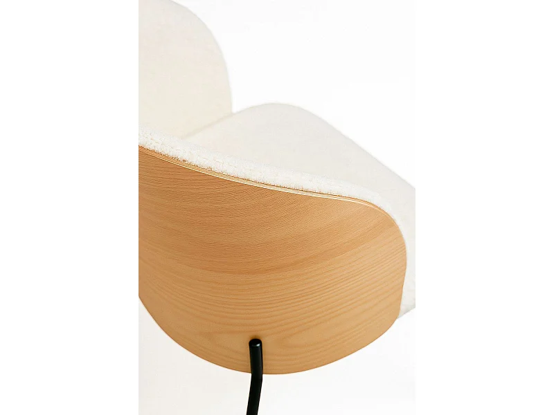 Packs Sillas Comedor - Pack 6 Sillas Glacia Tela Blanca con Respaldo Tapizado en Madera