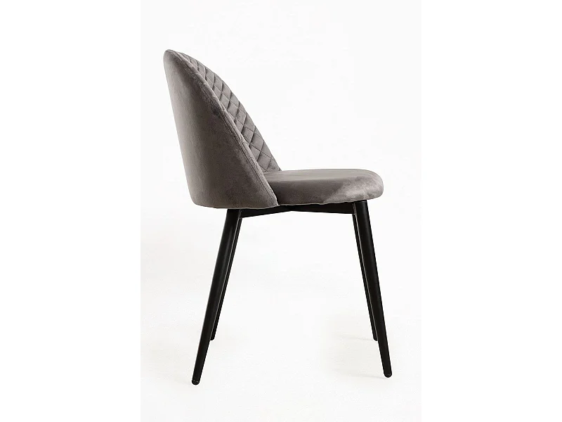Sillas Comedor - Silla Posa Terciopelo - Gris oscuro