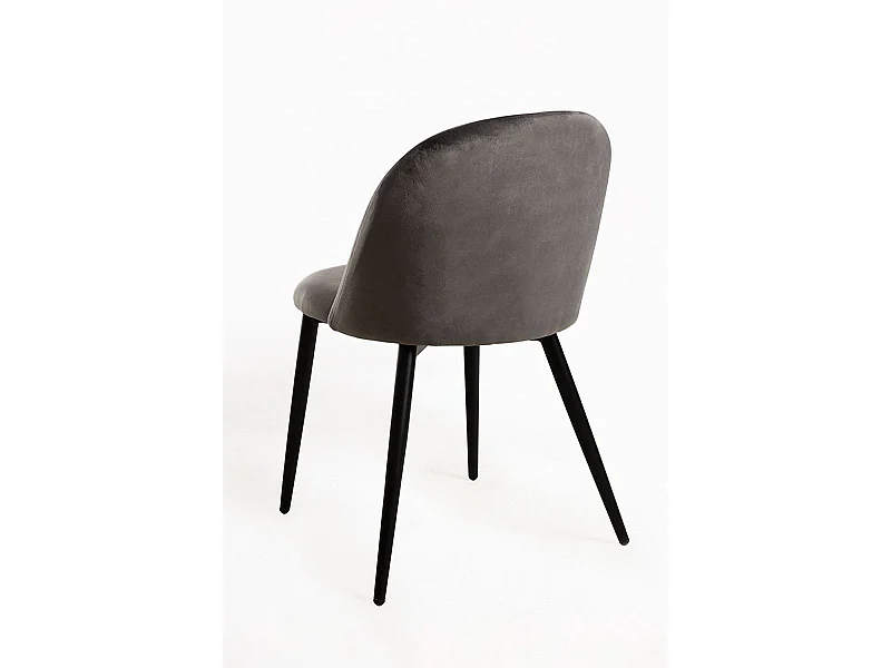 Sillas Comedor - Silla Posa Terciopelo - Gris oscuro