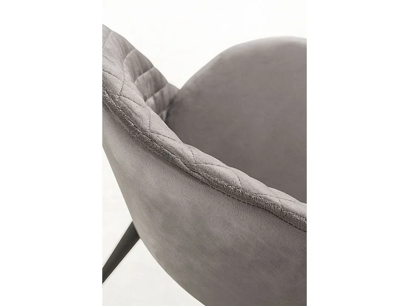 Sillas Comedor - Silla Posa Terciopelo - Gris oscuro