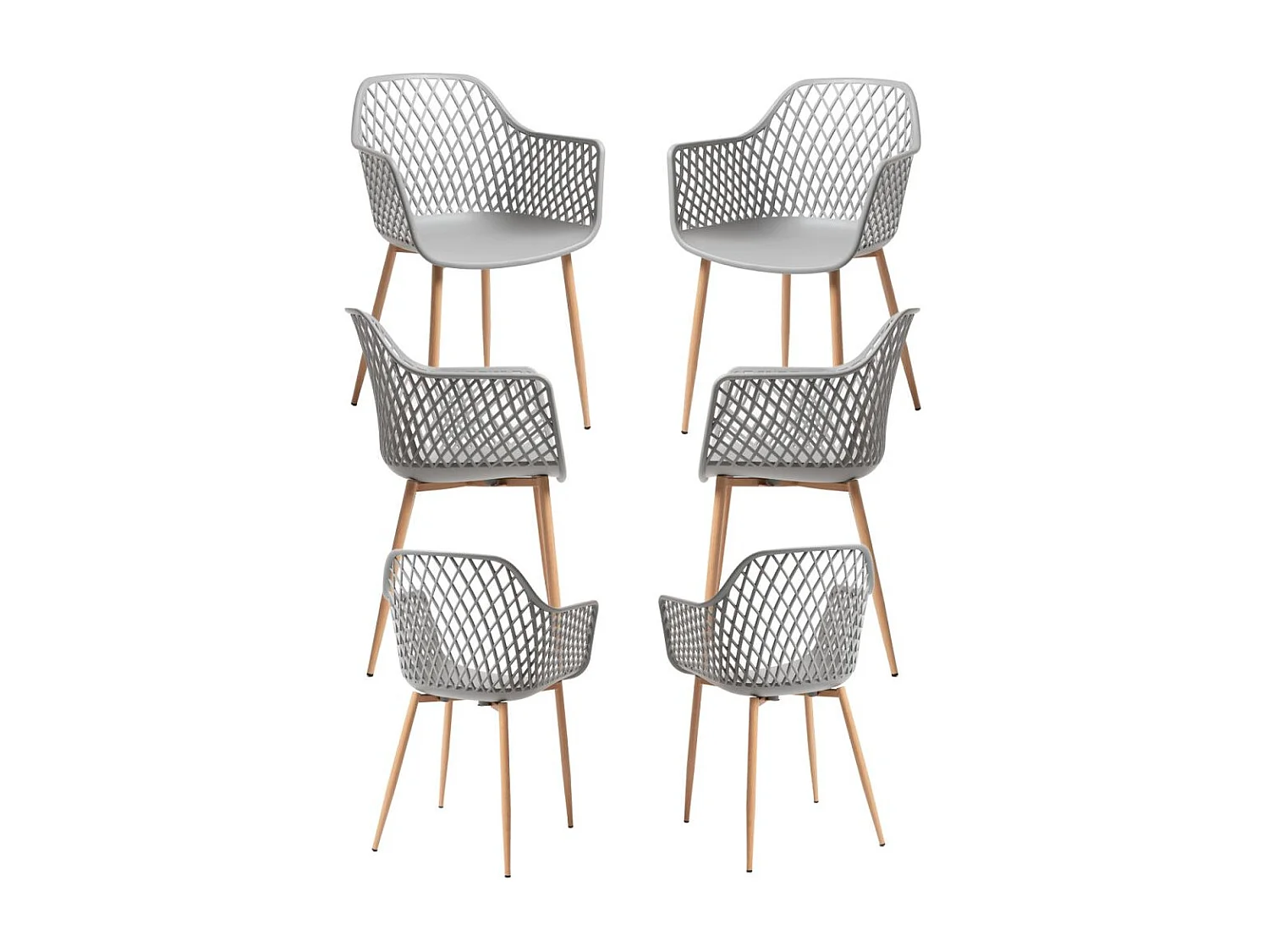 Packs Sillas Comedor - Pack 6 Sillas Tyva - Gris