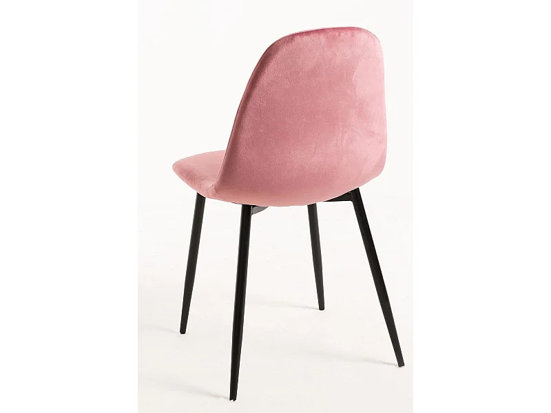 Packs Sillas Comedor - Pack 4 Sillas Teok Black Terciopelo - Negro