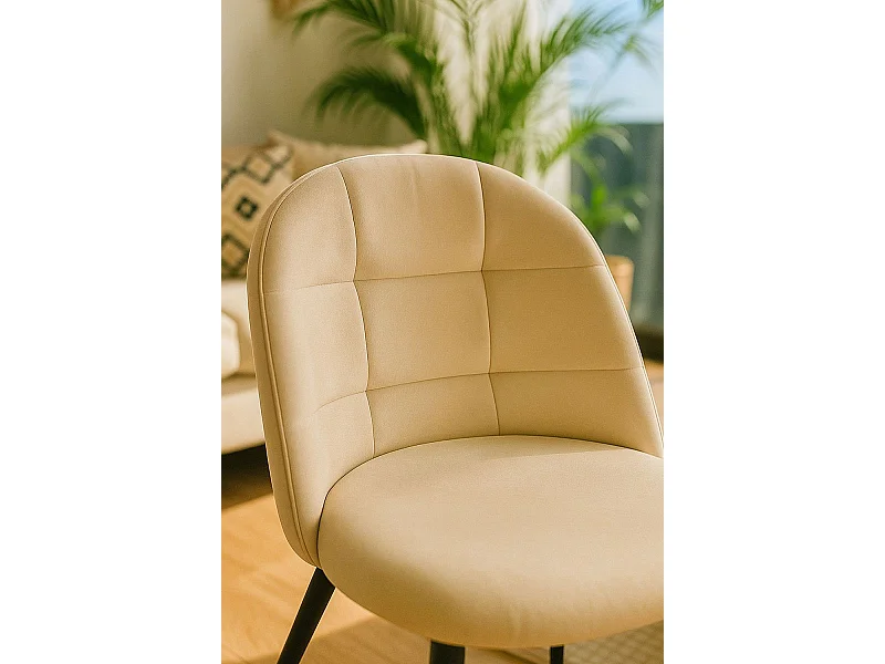 Sillas Comedor - Silla Chal Terciopelo - Beige