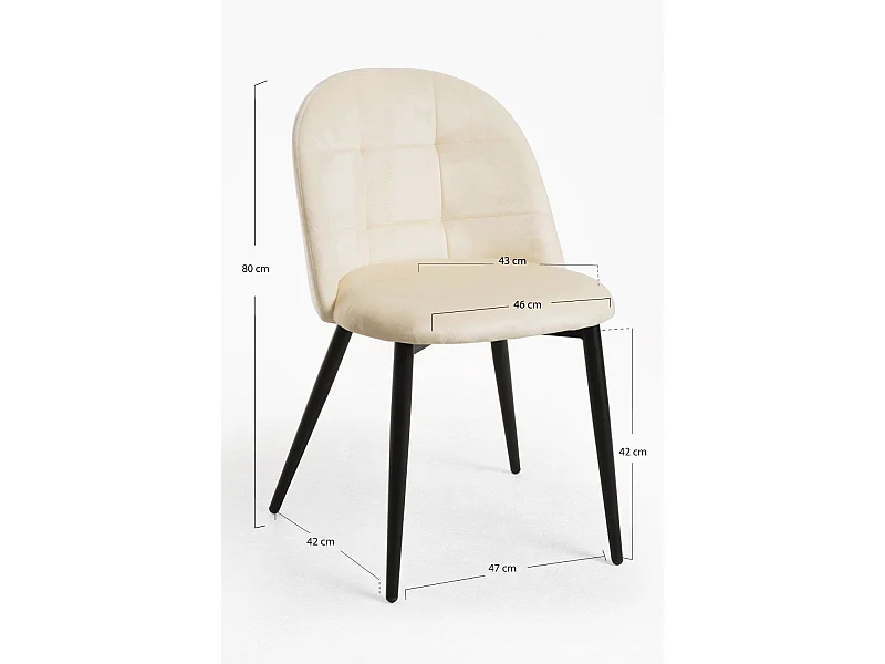 Sillas Comedor - Silla Chal Terciopelo - Beige