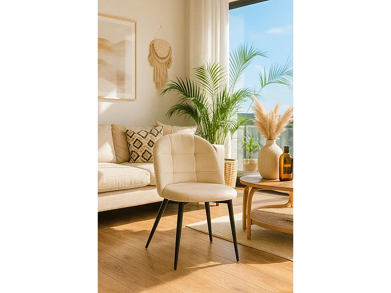 Sillas Comedor - Silla Chal Terciopelo - Beige