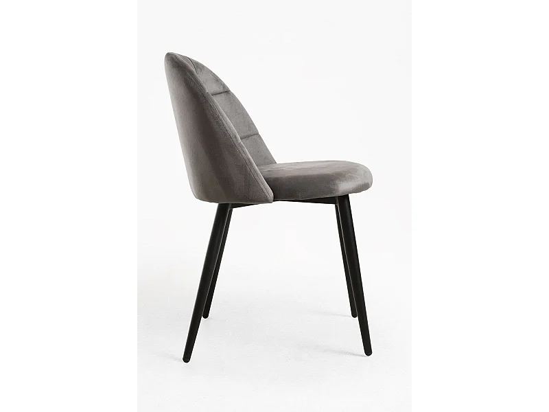Sillas Comedor - Silla Chal Terciopelo - Gris oscuro