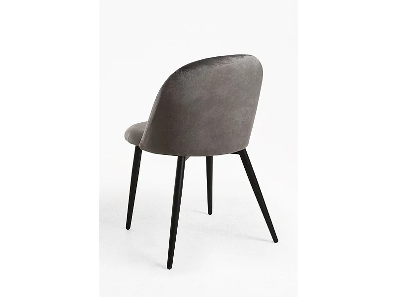 Sillas Comedor - Silla Chal Terciopelo - Gris oscuro