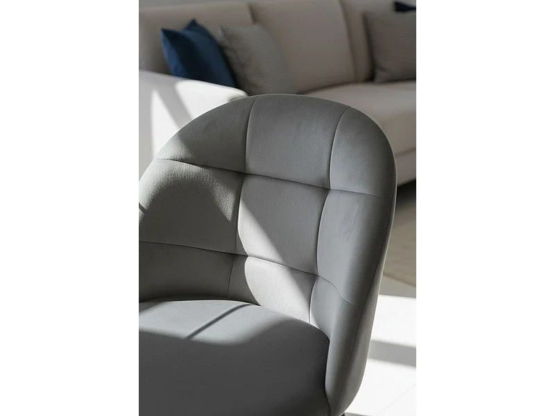 Sillas Comedor - Silla Chal Terciopelo - Gris oscuro