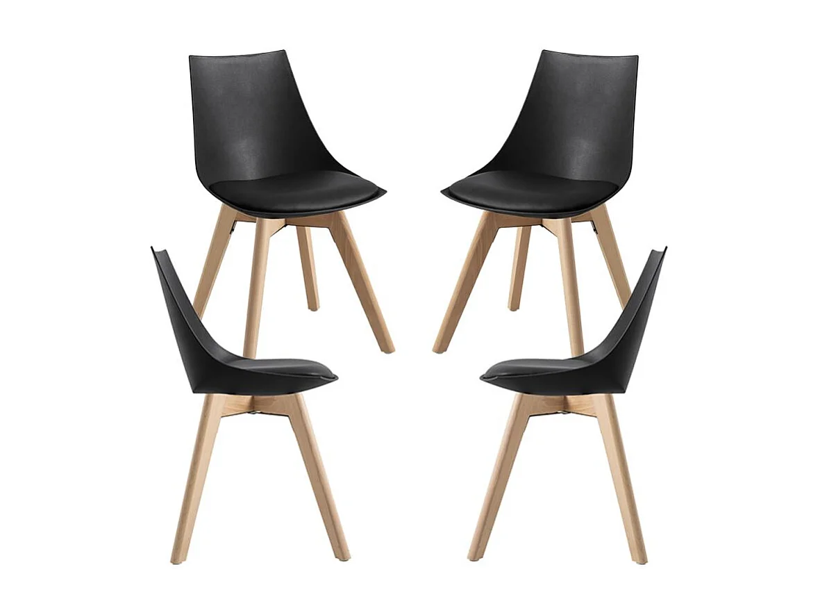 Packs Sillas Comedor - Pack 4 Sillas Blok - Negro
