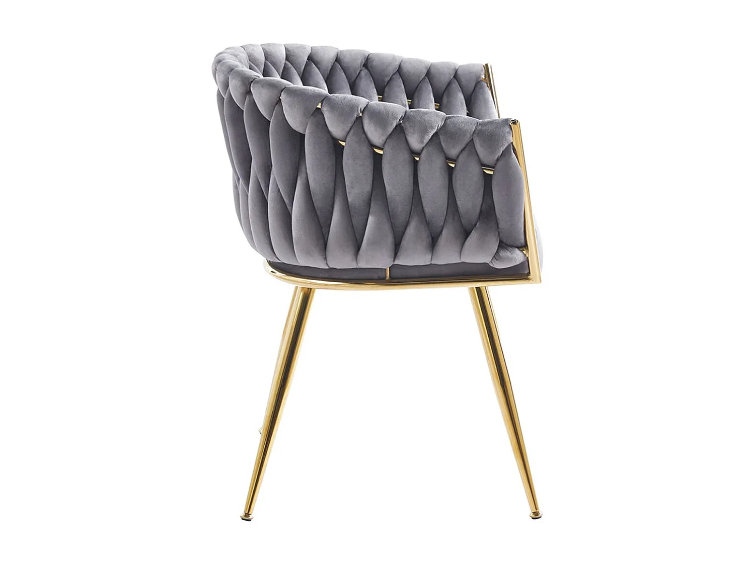 Sillas Comedor - Silla Widny Golden Terciopelo - Gris oscuro