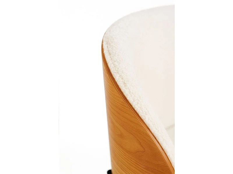 Packs Sillas Comedor - Pack 4 Sillas Glacia Tela Blanca con Respaldo Tapizado en Madera