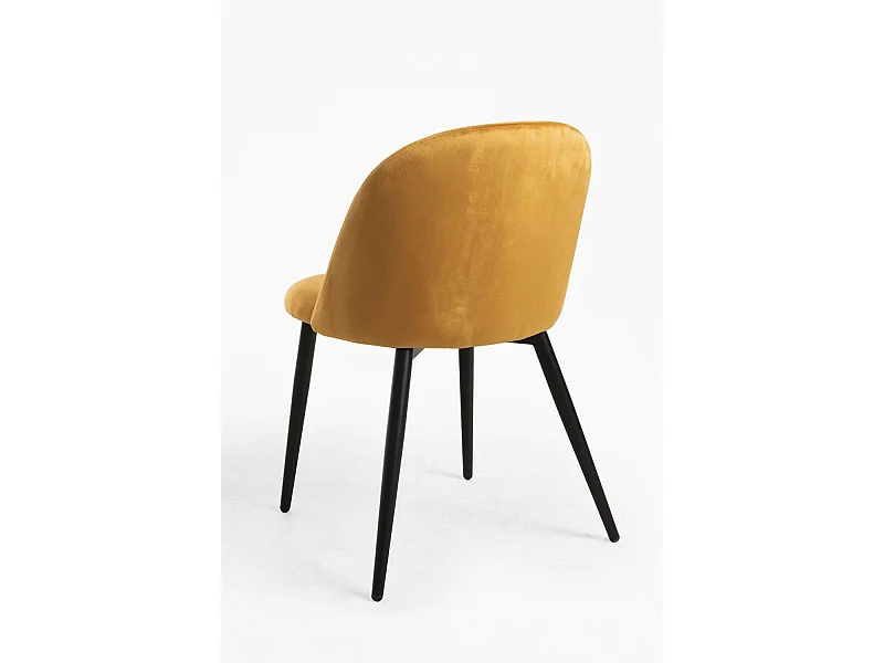 Sillas Comedor - Silla Chal Terciopelo - Mostaza