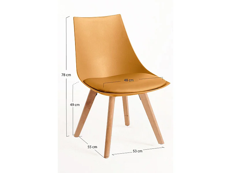 Packs Sillas Comedor - Pack 4 Sillas Blok - Mostaza