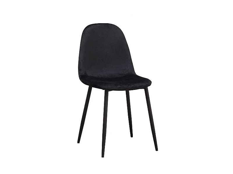 Packs Sillas Comedor - Pack 6 Sillas Teok Black Terciopelo - Negro