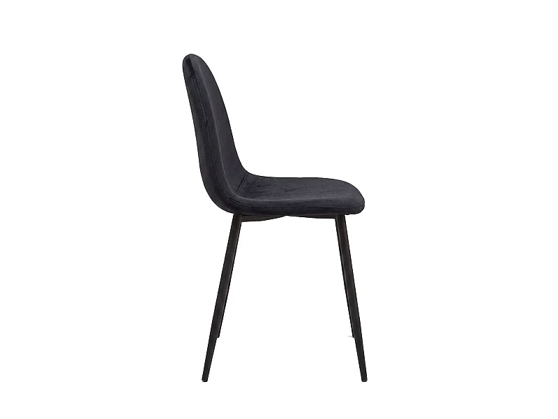 Packs Sillas Comedor - Pack 6 Sillas Teok Black Terciopelo - Negro