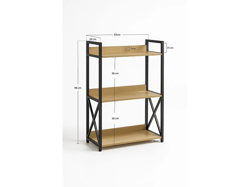 Estanterías - Estantería Banis 3 Estantes - Negro