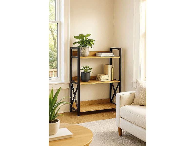 Estanterías - Estantería Banis 3 Estantes - Negro