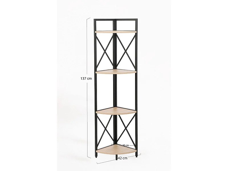 Estanterías - Estantería Rinconera Lesly - Negro