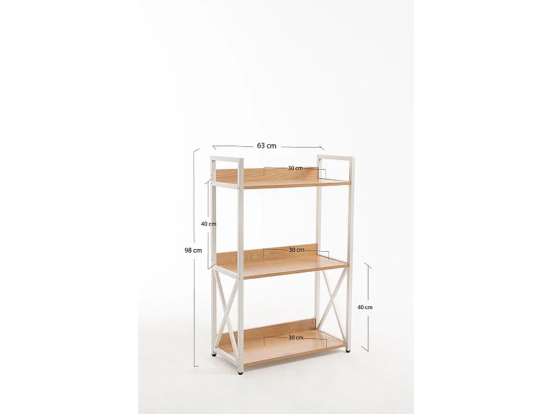Estanterías - Estantería Banis 3 Estantes - Blanco