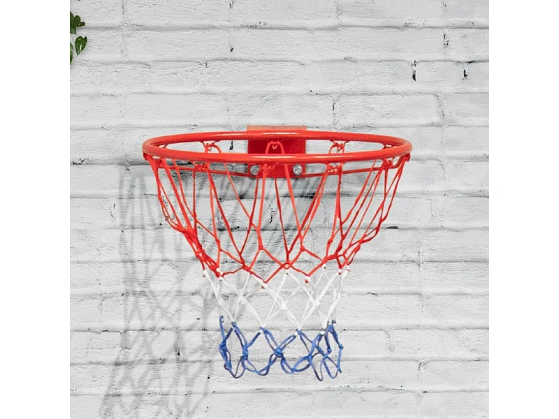 Pack arceau de basket  rouge ( 45 cm) et filet phosphorescent inclus