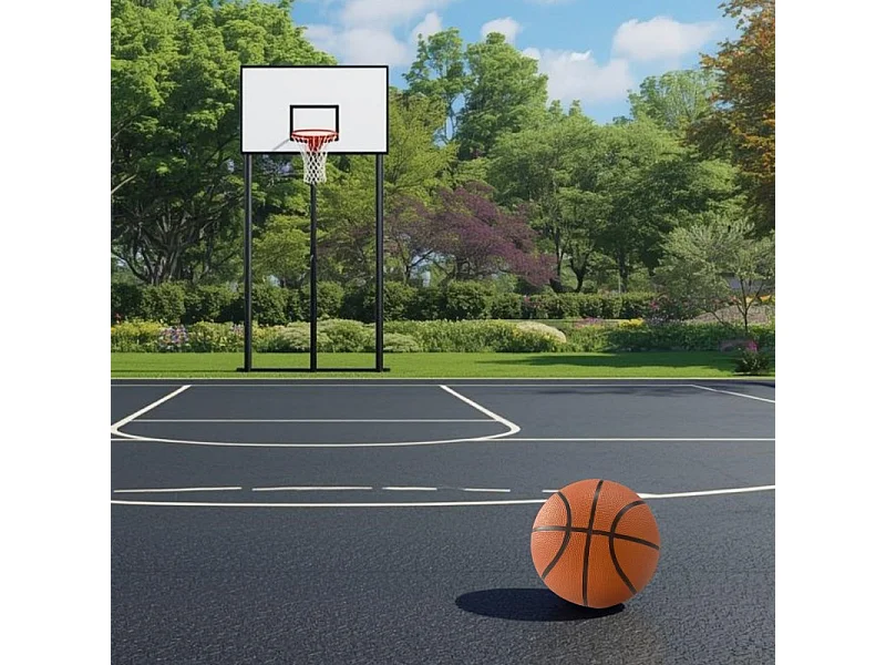 Pack Ballon de Basket orange Ø24,5cm - taille 7 -Pompe de gonflage et 2 Filets