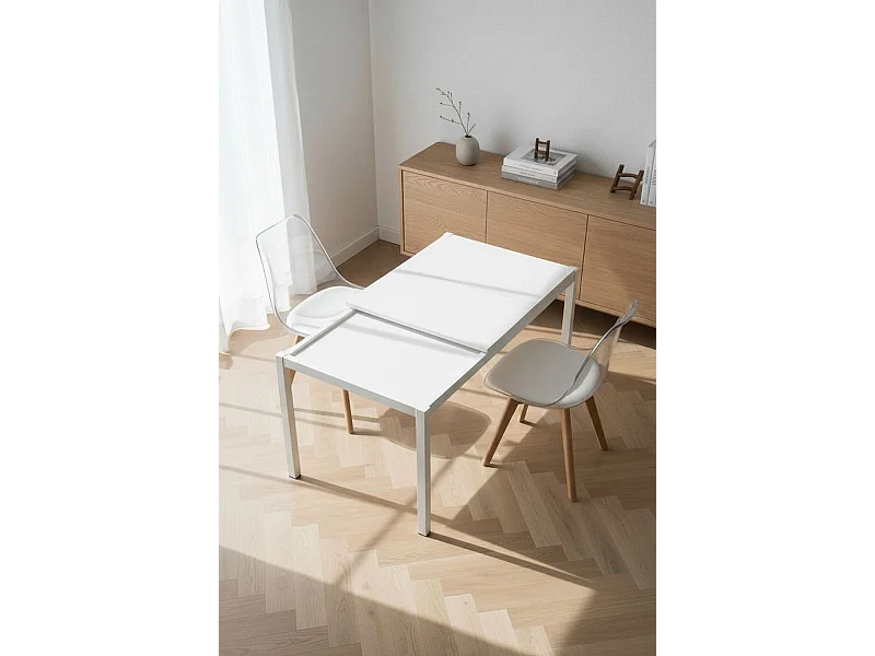 Mesas Comedor - Mesa Dino Extensible 120-180 cm - Blanco