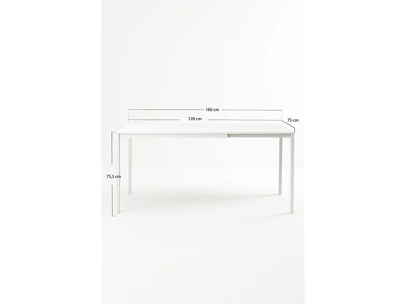 Mesas Comedor - Mesa Dino Extensible 120-180 cm - Blanco