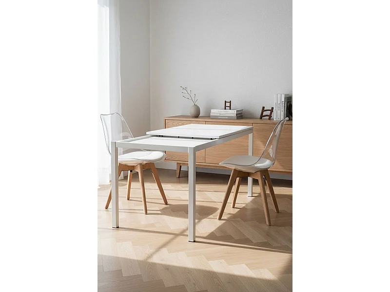 Mesas Comedor - Mesa Dino Extensible 120-180 cm - Blanco