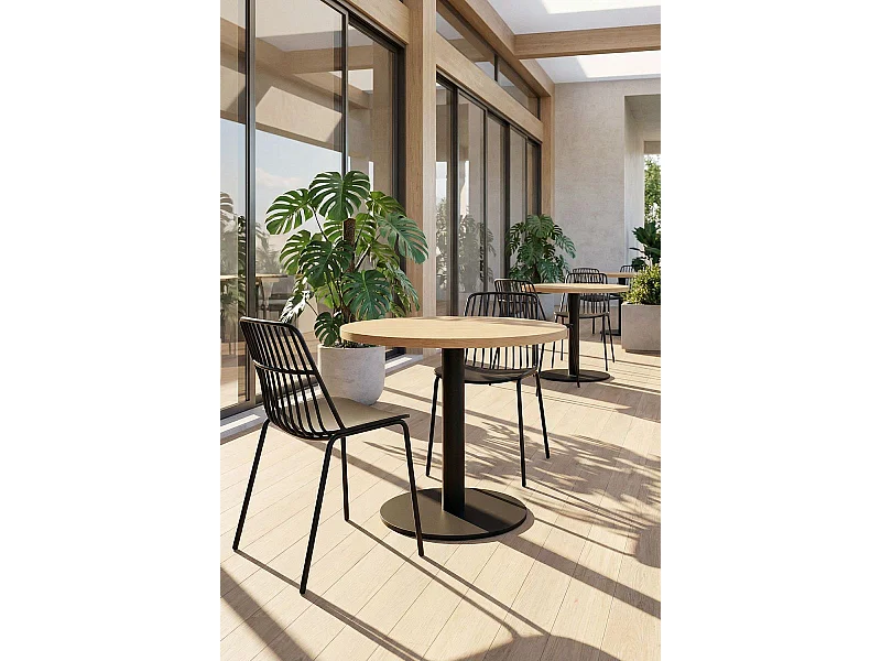 Mesas Bar - Mesa Kuat Redonda - Madera clara