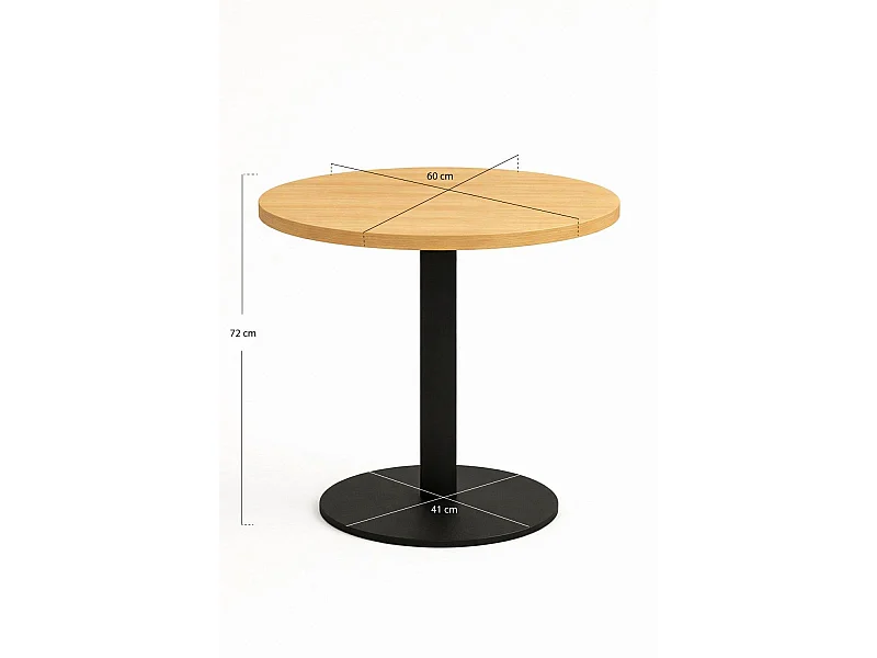 Mesas Bar - Mesa Kuat Redonda 60 cm - Madera clara