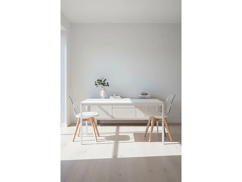 Mesas Comedor - Mesa Rectangular Dino 120x60 cm - Blanco