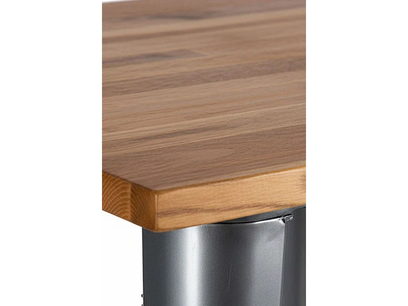 Mesas Bar - Mesa Torix Alta Madera Natural 60 cm - Gris metalizado