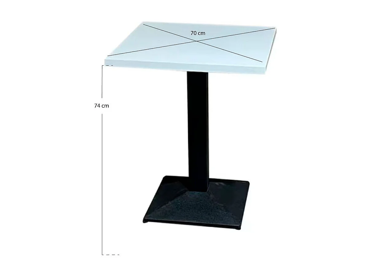 Mesas Bar - Mesa Kuat Black 70 cm - Blanco