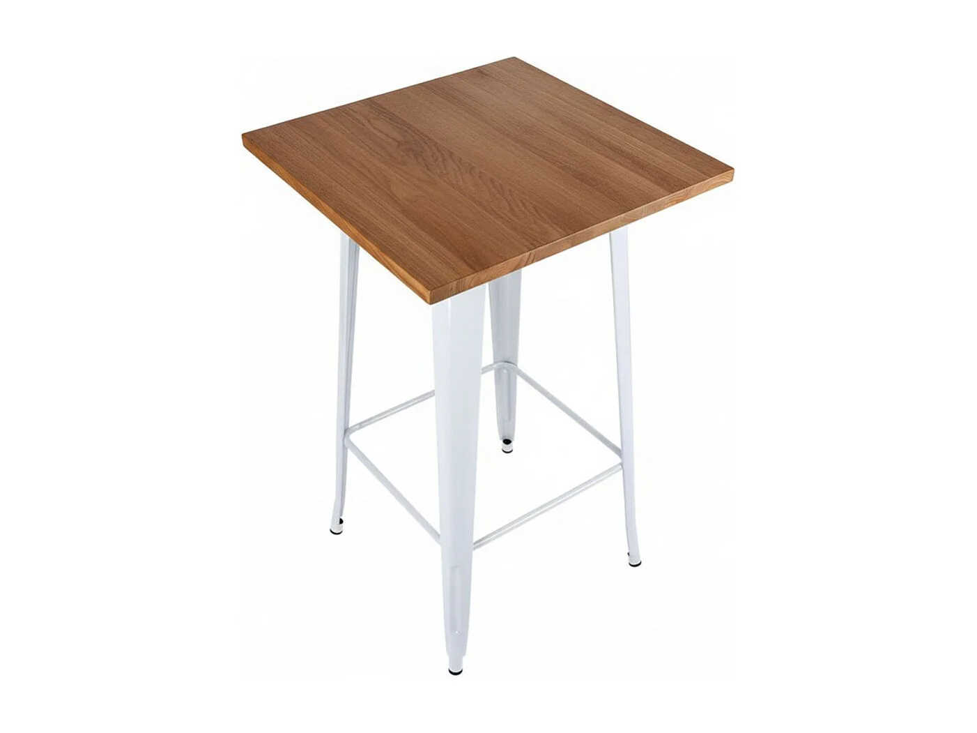 Mesas Bar - Mesa Torix Alta Madera Natural 60 cm - Blanco