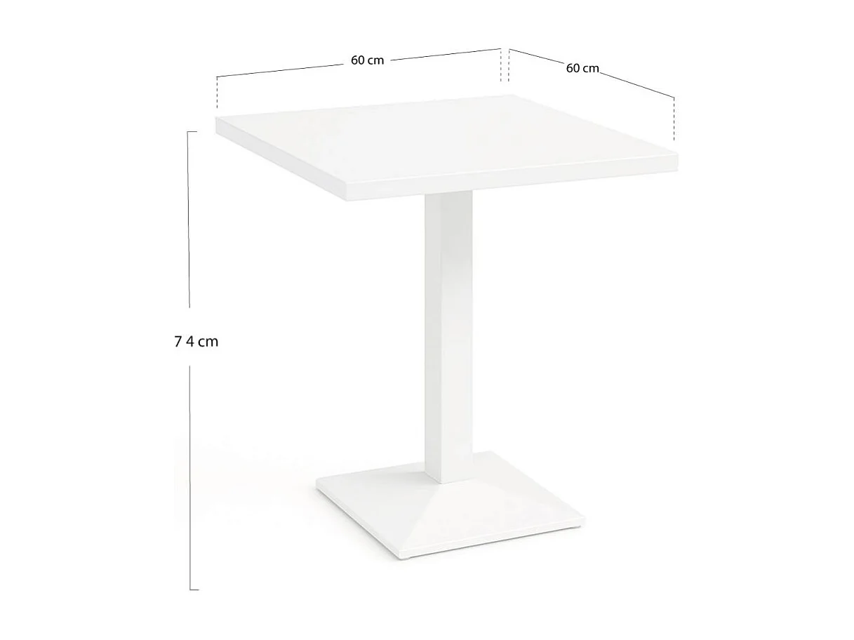 Mesas Bar - Mesa Kuat White 60 cm - Blanco