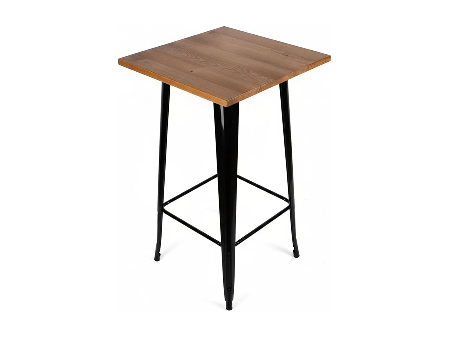 Mesas Bar - Mesa Torix Alta Madera Natural 60 cm - Negro